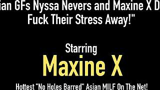 asian gfs nyssa nevers maxine x dildo bang stress out