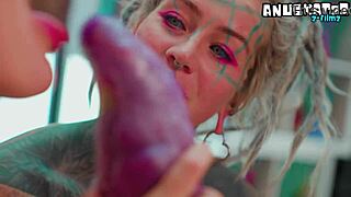 Extreme Punk Lesbians Stuff Oversized Toys Deep!