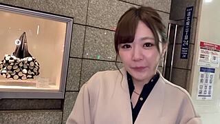 gorgeous pale-skinned japanese babe with e-cup tits rides to explosive orgasm