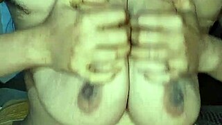 desi alisha masturbates wet pussy saggy tits closeup