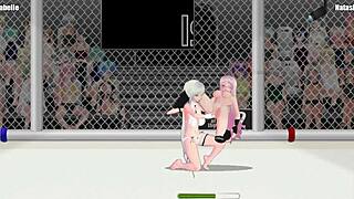 i crave isabel dominating natasha in princess lesbian wrestling