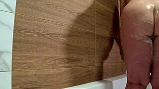 watch this plump mature wife shower spied bathroom camera