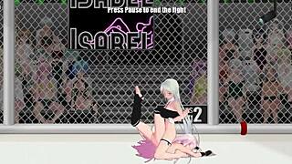 i crave isabel dominating natasha in princess lesbian wrestling