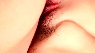 plunge into this beauty's dripping shaved vagina wetness up close