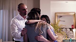 Adria Rae overwhelmed by lustful group licks and big cock thrusts