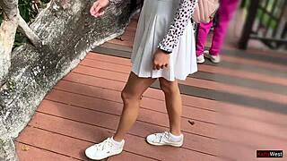 risky public bus handjob flashing dick till explosive cum 😈