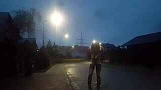 Outdoor Tranny Body Writhes in BDSM Ecstasy