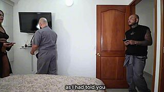 felipe skull and tech pound juicy colombian whore's tits pussy in wild home threesome