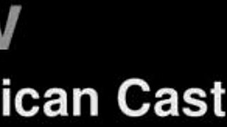 black milf's huge tits bounce as big white cock pounds her ass