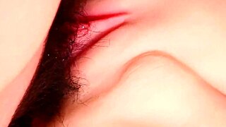 plunge into this beauty's dripping shaved vagina wetness up close