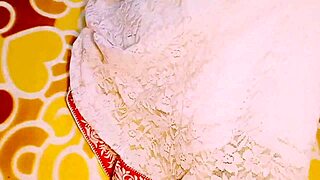 Indian beauty in saree unleashes big boobs self-pleasure with dirty talk