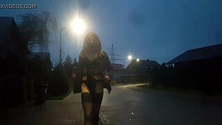 Outdoor Tranny Body Writhes in BDSM Ecstasy