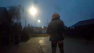 Outdoor Tranny Body Writhes in BDSM Ecstasy