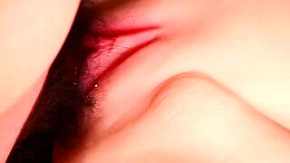 plunge into this beauty's dripping shaved vagina wetness up close