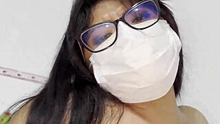 boss catches latina milf secretary riding cowgy to save her christmas job desperately