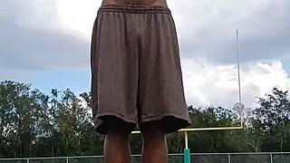 pretty teacher works out solo showing off her sexy body