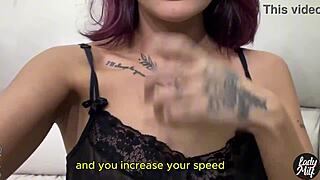 Skinny tattooed latina in lingerie tempted to run away naughty homemade