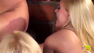 Naughty Blondes Lick Pussies Toy Climax Together
