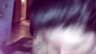 pregnant amateur deepthroats thick 8-inch uncut cock in homemade POV blowjob