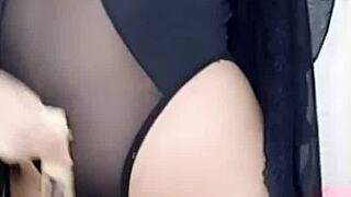 Cute asian webcam star teases seductively in her third live performance