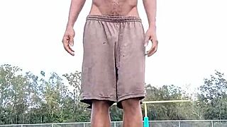 pretty teacher works out solo showing off her sexy body