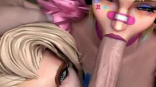 Slutty Marvel rivals tease with cock sucking and cowgirl rides on big cocks