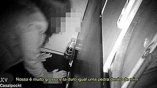 sneaky gloryhole fun with thick endowed cock deep in the cabin