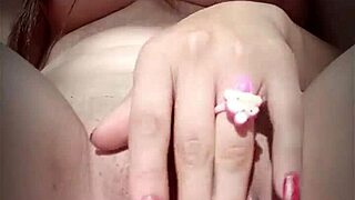 Argentinian fitness model fingers perfect body outdoors