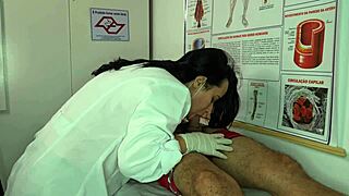 Nurse gets wildly aroused by patient's massive throbbing erection