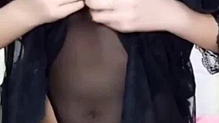 Cute asian webcam star teases seductively in her third live performance