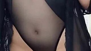 Cute asian webcam star teases seductively in her third live performance