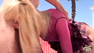 young bitch swallows huge load after rough double penetration