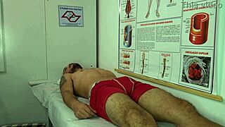 Nurse gets wildly aroused by patient's massive throbbing erection