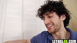 lana's small tits bounce as nick strokes her hard