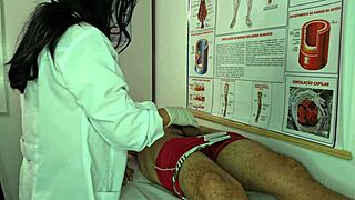 Nurse gets wildly aroused by patient's massive throbbing erection