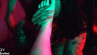 Threesome feet fetish madness with Acidalia Mad Maxxx and Rotten Venus