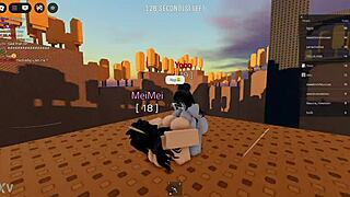 Huge futanari cock towers over her, dominating with relentless thrusts into pussy and ass in fierce lesbian power play.