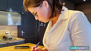 be a good boy and stroke your cock hard while watching ladylyne's juicy shaved pussy and big natural tits up close.