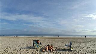 Shocking public beach anal creampie shocks big ass milf