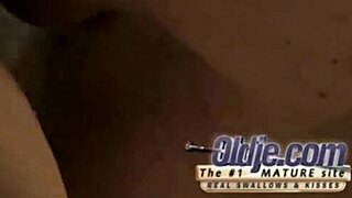 Old man fucks hairy teen pussy she rubs cock swallows hot jizz