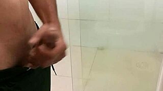 skinny babe jerks monster cock to massive cumshot explosion!