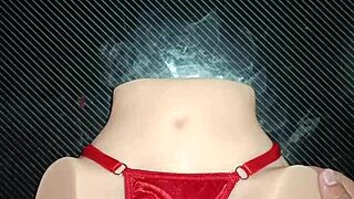 Intense Anal Pounding Candy in Red Thong with Pompon