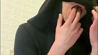 Mia Niqab's Intense Dildo Masturbation And Deepthroat Compilation