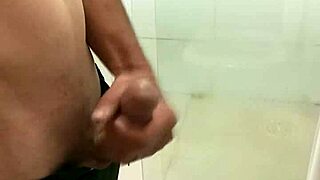 skinny babe jerks monster cock to massive cumshot explosion!