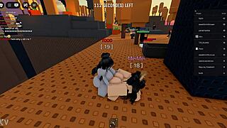 Huge futanari cock towers over her, dominating with relentless thrusts into pussy and ass in fierce lesbian power play.