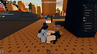 Huge futanari cock towers over her, dominating with relentless thrusts into pussy and ass in fierce lesbian power play.