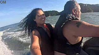 i lost control on the jet ski with this sexy brazilian latina's huge ass at guarujá beach