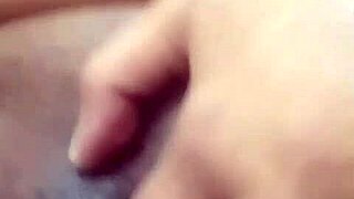 Indian village girl exposes shaved wet pussy closeup