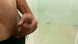 skinny babe jerks monster cock to massive cumshot explosion!