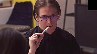 naughty STUDENTS prepare a WILD group SURPRISE for submissive NERD